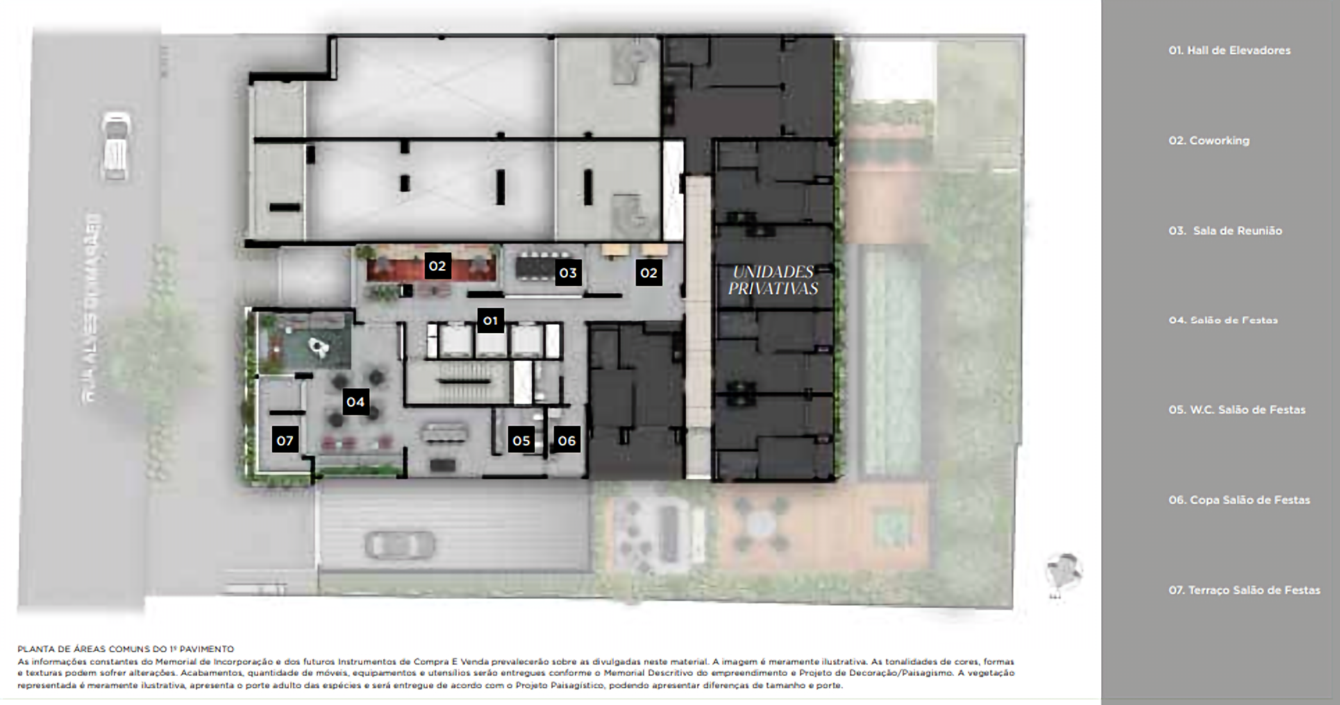 Planta Áreas Sociais